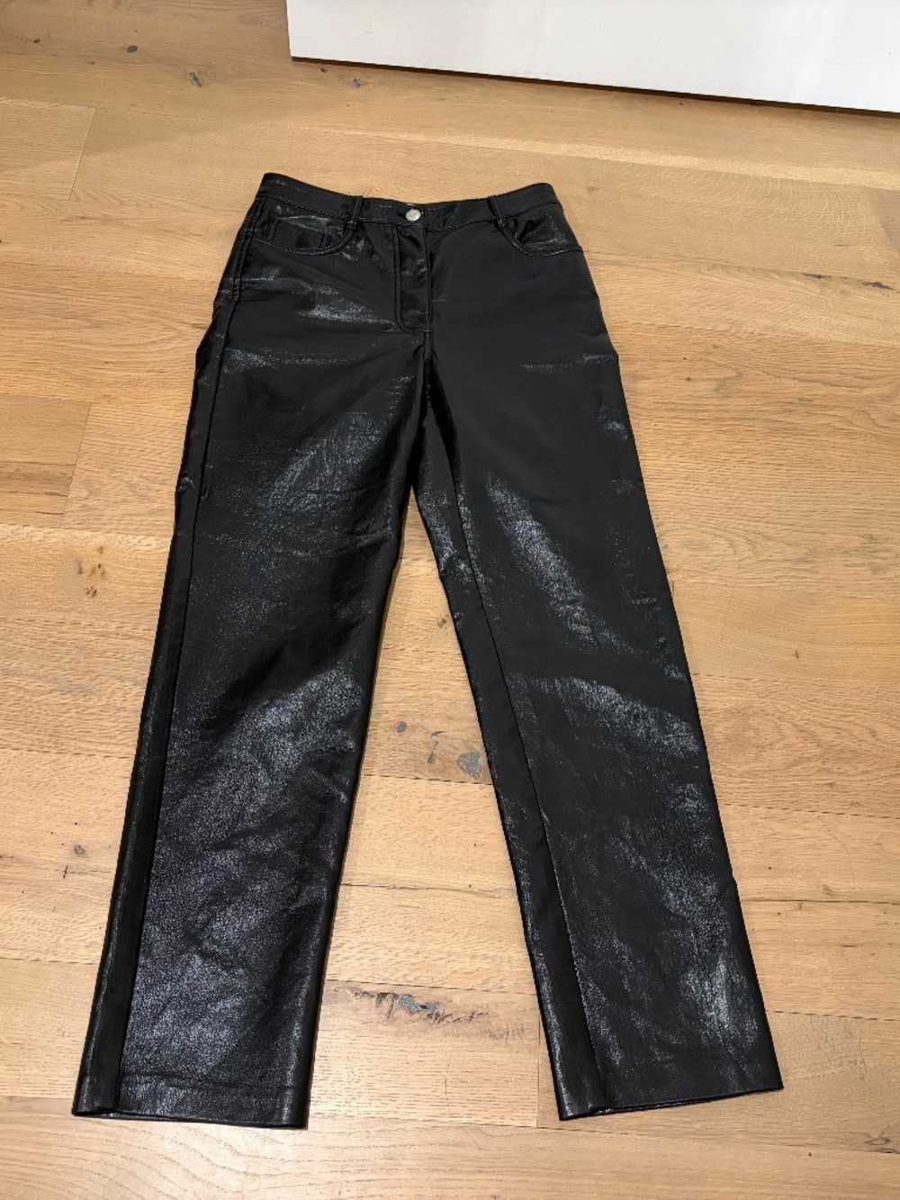 Aritzia Wilfred Black Faux Leather Pants Size 4